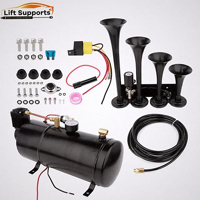 0.8 Gallon air tank 150 PSI 12 volt air compressor 4 TrumpetS Fits for Car Truck