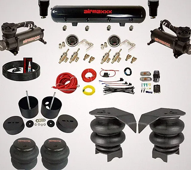 3/8" Manual Valves Black Air Ride Suspension Kit Fits 1999-06 Silverado 1500
