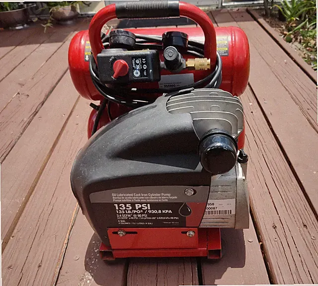 4 Gallon Porter Cable Dual Stack Oiled Air Compressor 135PSI Shop Air See Video