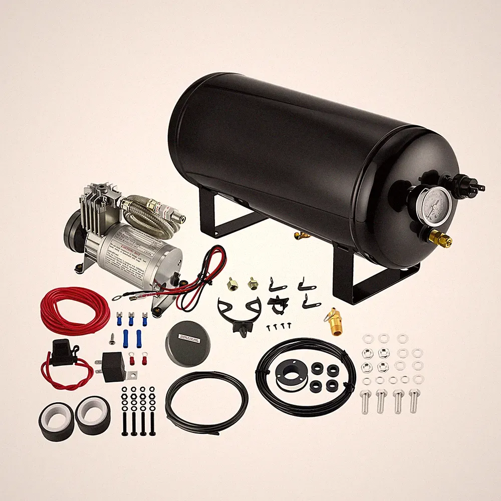 2 Gallon Air Tank Kit 12V Compressor 6 Ports 1/4" NPT 150PSI for Car Truck