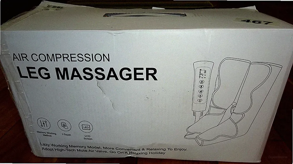 Air Compression Leg Massager With Heat, Vibration, Black...One Size...BRAND NEW