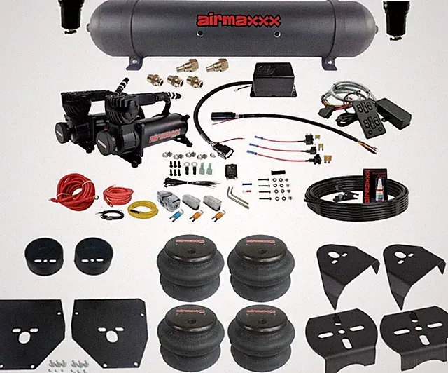 Air Ride Kit w/Slam Manifold Bags & 580 Compressors Fits 1973–87 Chevy C10
