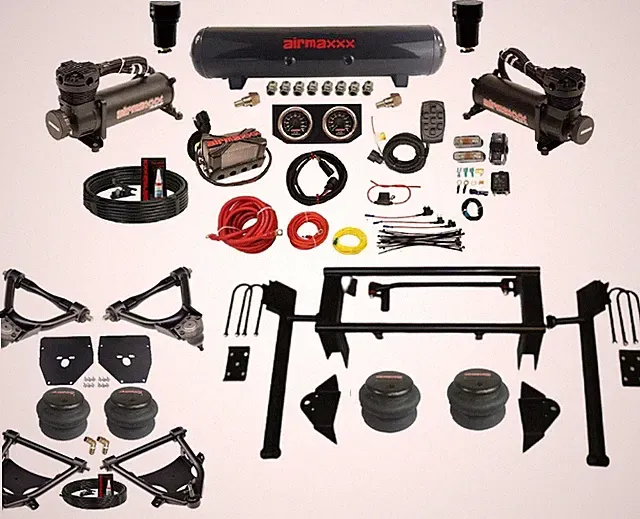 Complete Air Ride Kit Front Rear Ridetech Arms Ekstensive 2 Link Fits 73-87 C10