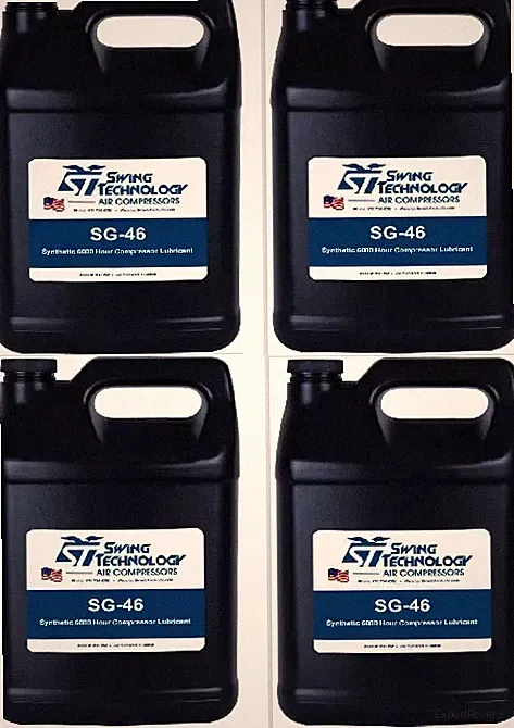 Rotary Screw Full Synthetic Compressor Oil SG‑46 – 6000 Hour, 4 Gallon Case
