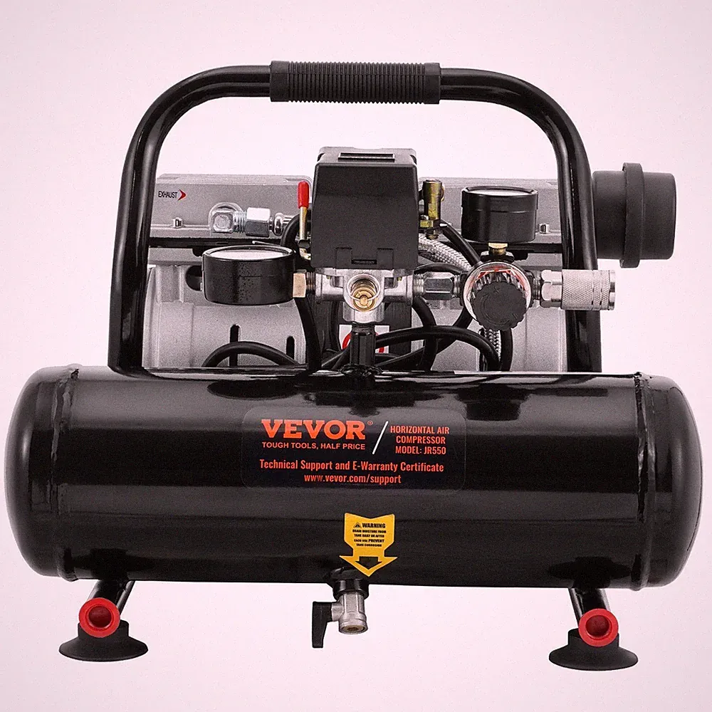 VEVOR Air Compressor Compact Portable Oil Free Compressor 1 Gallon 90PSI