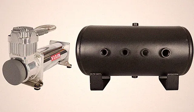 VIAIR 444C Truck Mount Air Compressor for Train Horns with 5 Gallon Tank - 12V
